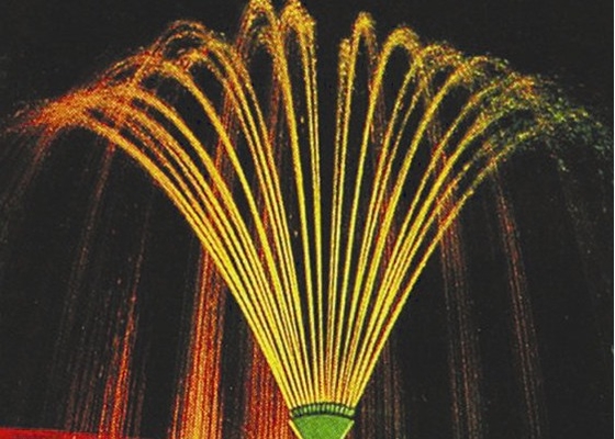 Sepenuhnya Kuningan Phoenix Tale Dancing Fountain Nozel Semprotan Air Jet Tinggi 4m
