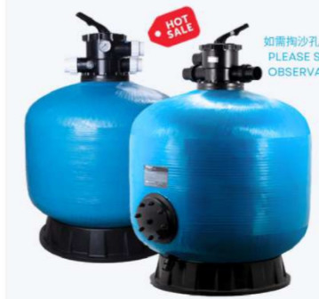 S400 Kolam renang Tangki Filter Pasir Serat Kaca Top Mount