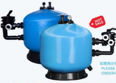 SS400 Kolam renang Tangki Filter Pasir Fiberglass Side Mount
