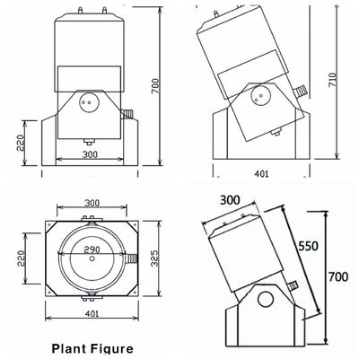 5 m Jarak 8000L / H 22mm Laminar Fountain Nozzle