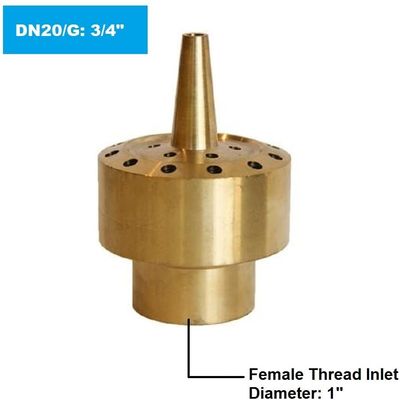 2 Inch Kuningan 3 Tingkatan DN40 Dancing Fountain Nozzles