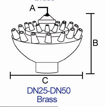 Brass Chrome 3 Tiers Blossom Dancing Fountain Nozel