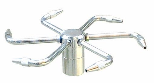 Kuningan krom berputar air mancur jet nozzle semprotan kepala kolam air mancur nozel