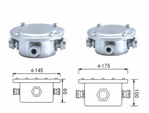 Stainless Steel Dia 145mm 175mm Ip68 Kotak Persimpangan Tahan Air
