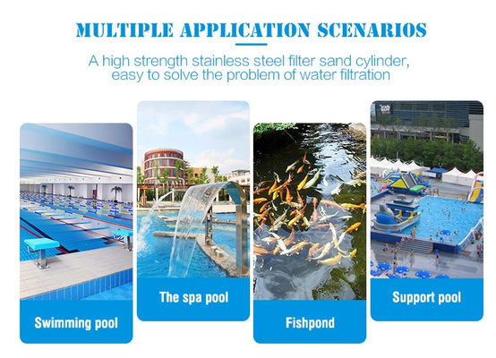15m3 / H 800mm Filter Kolam Renang Komersial
