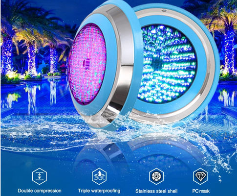 Warna Tunggal IP68 12 Watt Waterproof Lampu LED Bawah Air