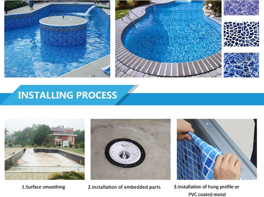 Linear Kolam Renang Waterproof 1.2mm Pvc