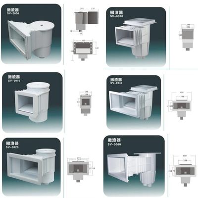 White Smart 1.5 "Skimmer Dinding Kolam Renang