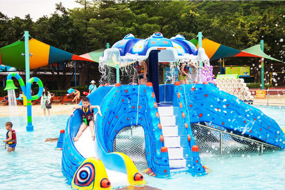 Peralatan Water Park Anak 8000x8000mm Seluncuran Air Fiberglass