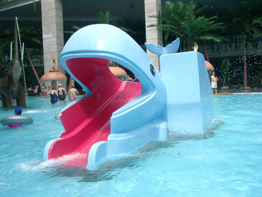 Anti UV Kids Water Park Peralatan Fiberglass Whale Water Slide