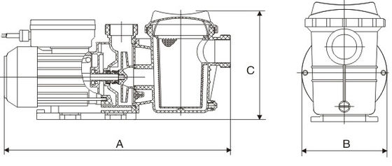 Pompa Air Mancur Kolam Renang 0.35Hp