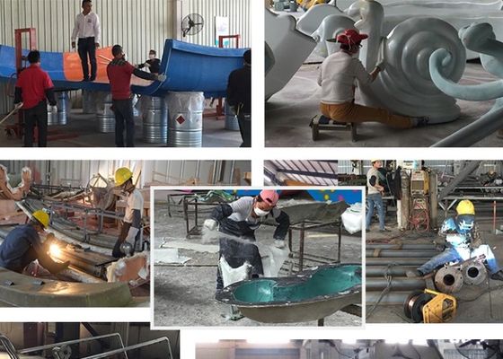 Kolam Renang Anak Fiberglass Monkey Water Slide
