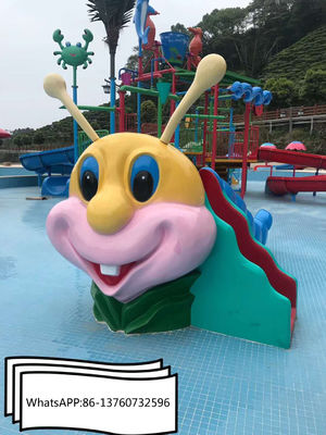 TUV Anti UV Fiberglass Caterpillar Aqua Water Slides