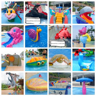 TUV Anti UV Fiberglass Caterpillar Aqua Water Slides
