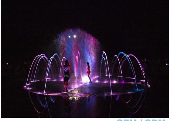 Laminar Berwarna-warni 1m Water Dancing Jumping Fountain Jets