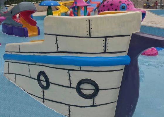 TUV Children Playground Ship Water Slide Untuk Backyard Resort
